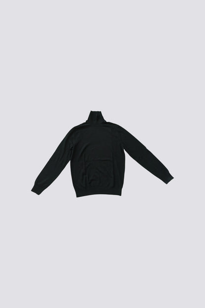 Pull col roulé noir 100% laine taille L Neuf
