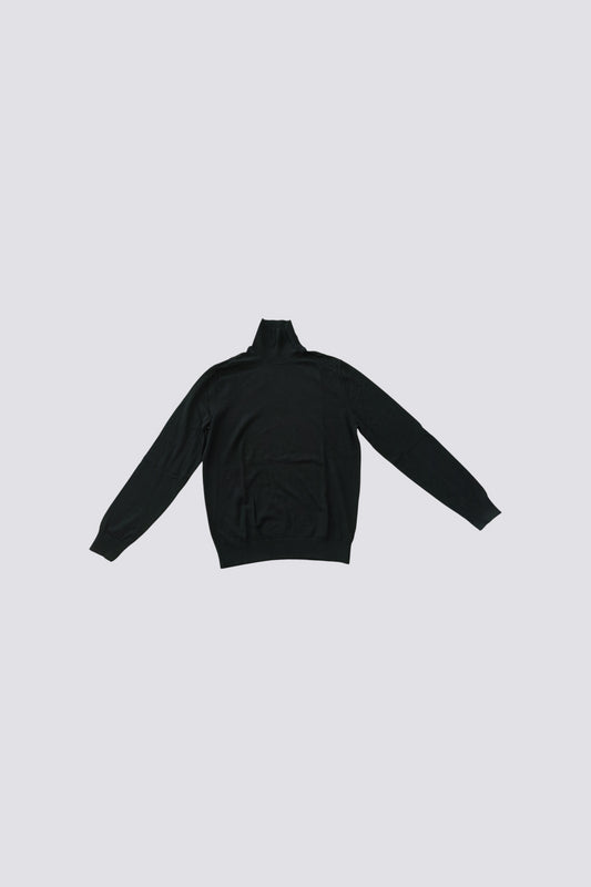 Pull col roulé noir 100% laine taille L Neuf