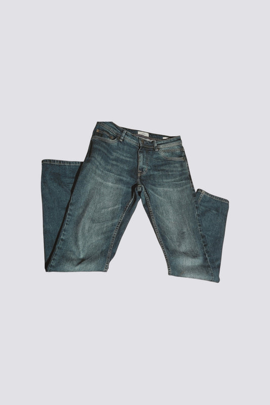 Jean straight 3 longueurs en coton recyclé