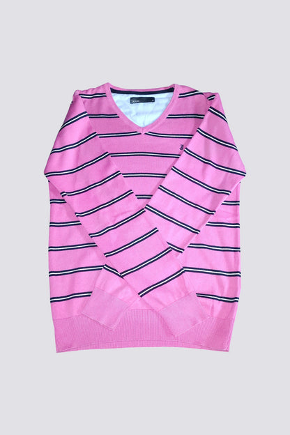 Pull col V rose M