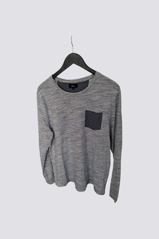 Tee shirt col rond maille flammée