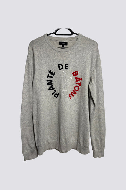 Pull col rond message bouclette