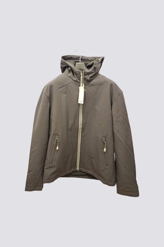 Blouson à capuche doublé en sherpa