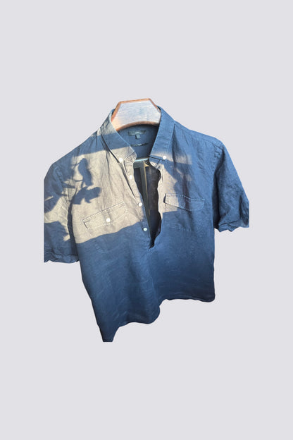 Chemise lin manches courtes regular