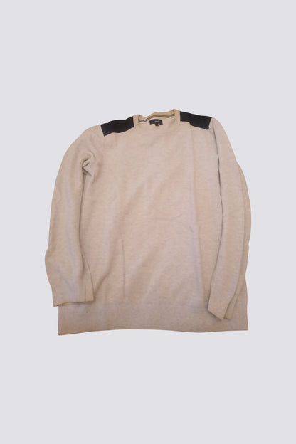 Pull col rond jeu de points