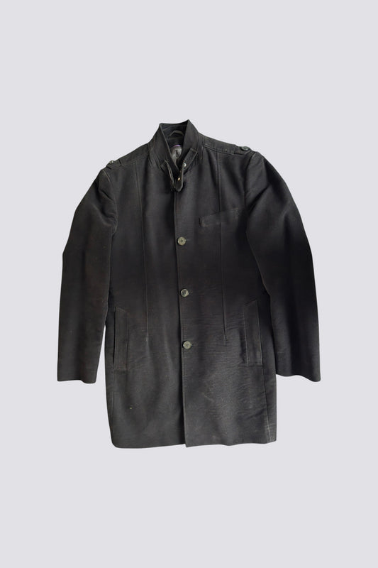 Manteau noir touché velour