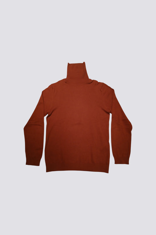 Pull col roulé uni