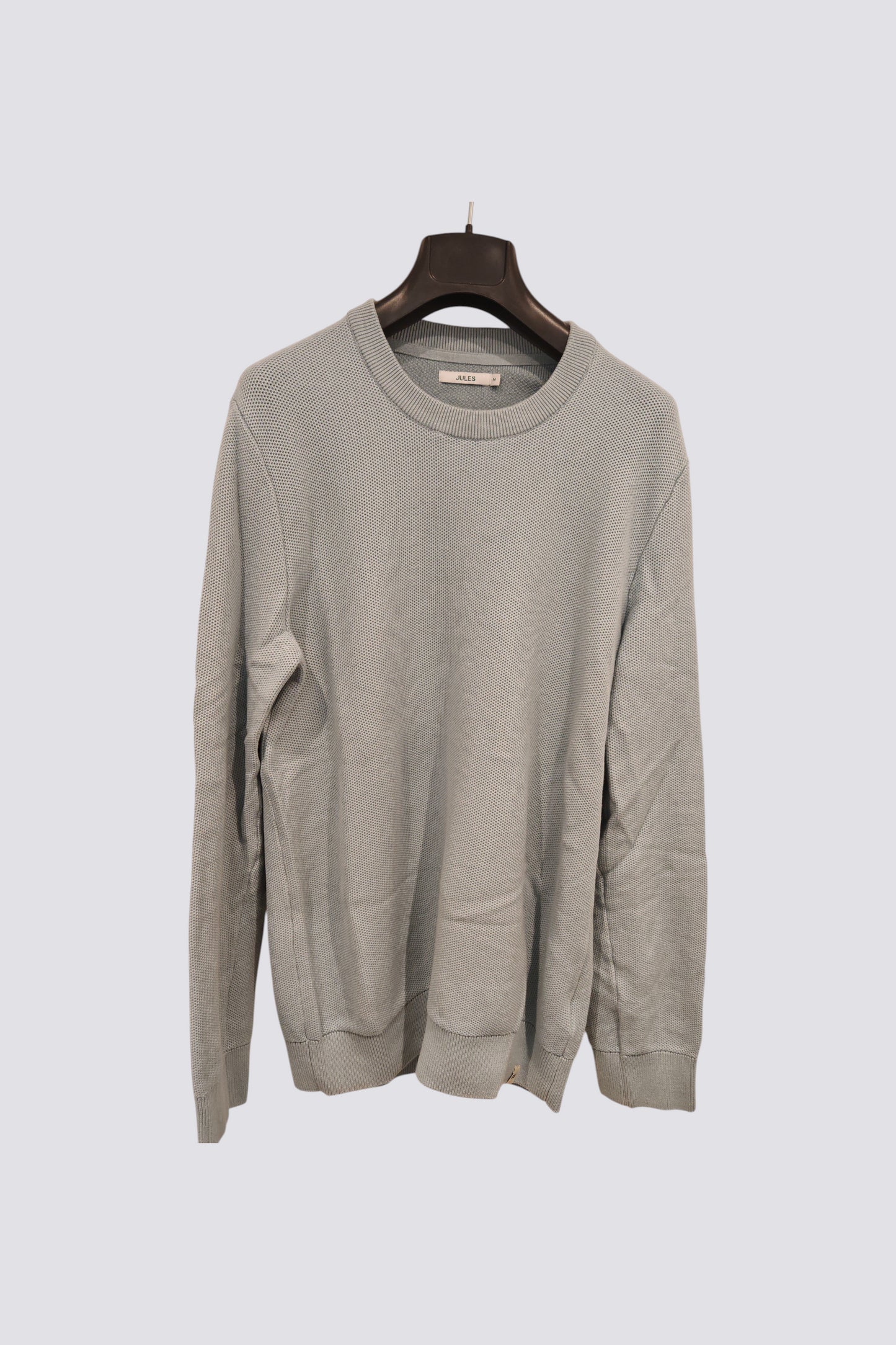 Pull col rond jeux de points