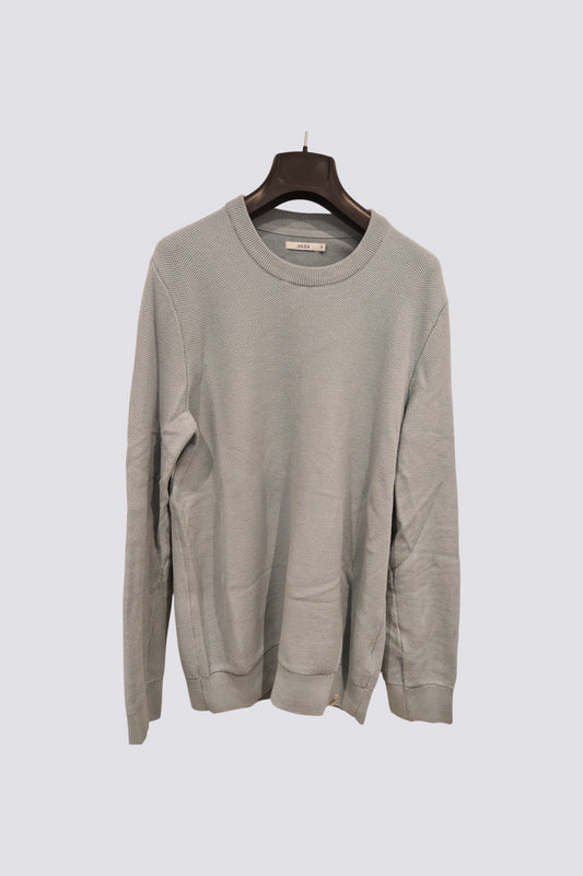 Pull col rond jeux de points