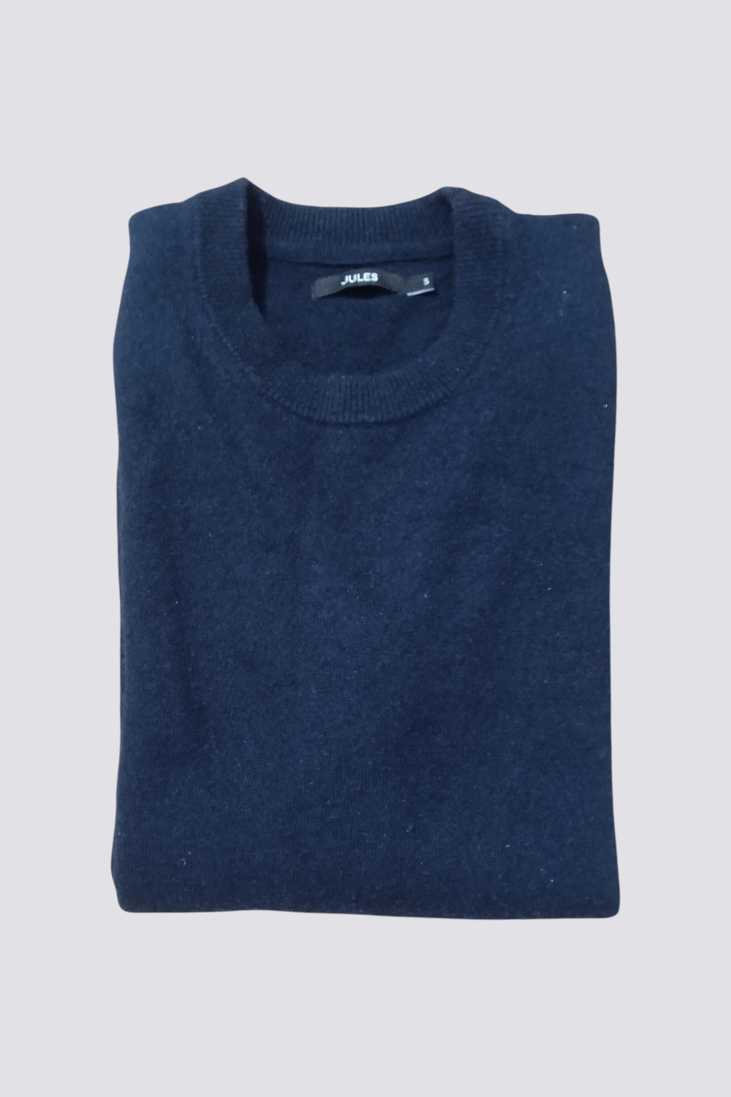 pull bleu cachemire et laine