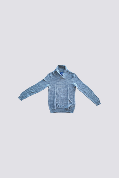 Pull col châle jeu de points
