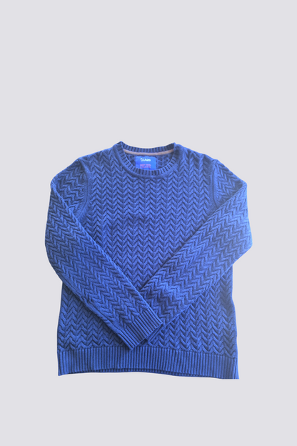 Pull Torsadé bleu foncé