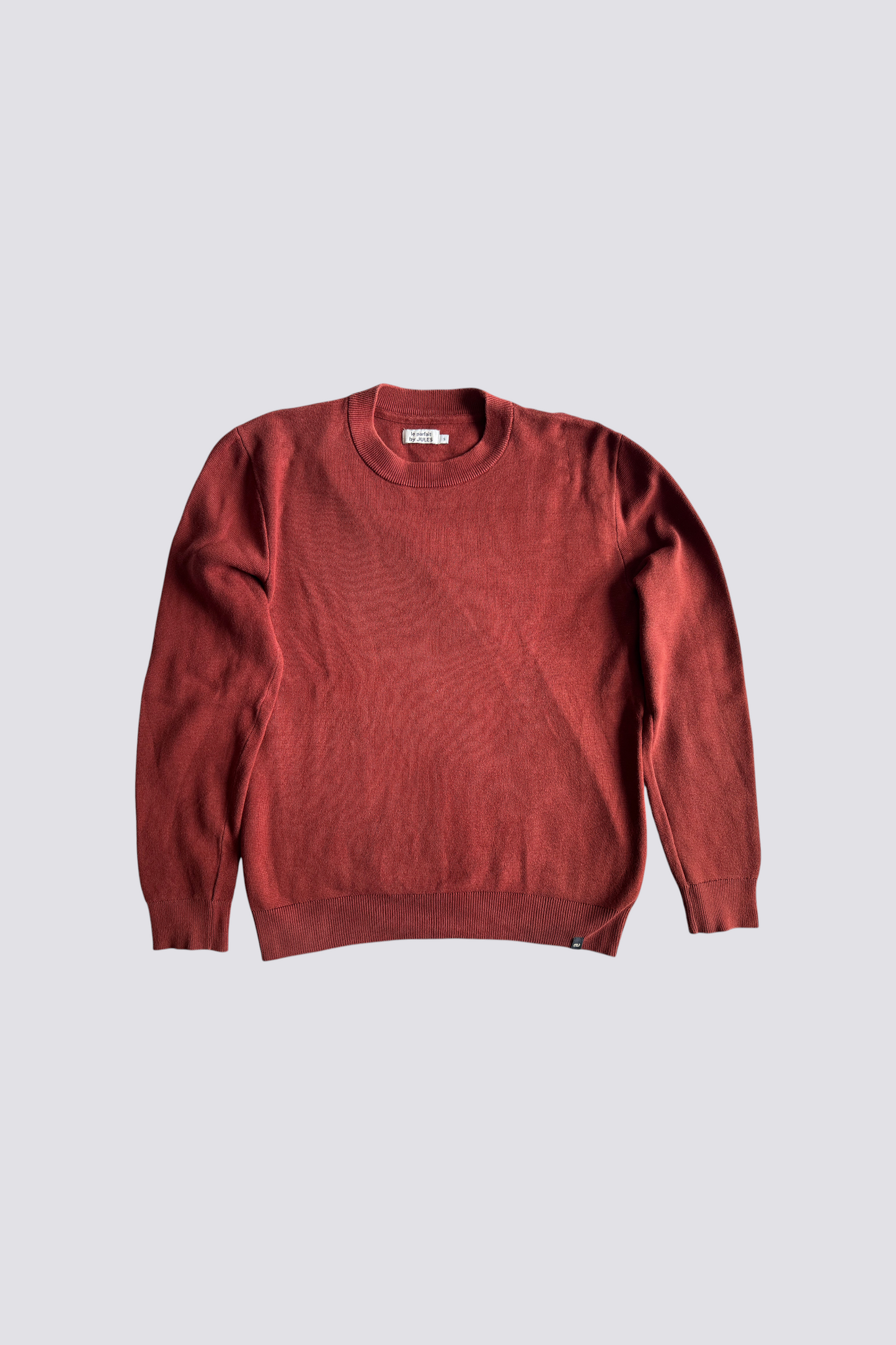 Pull à col rond rouge