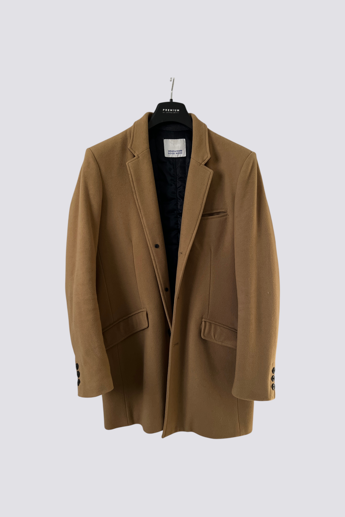 Manteau camel 80% laine vierge