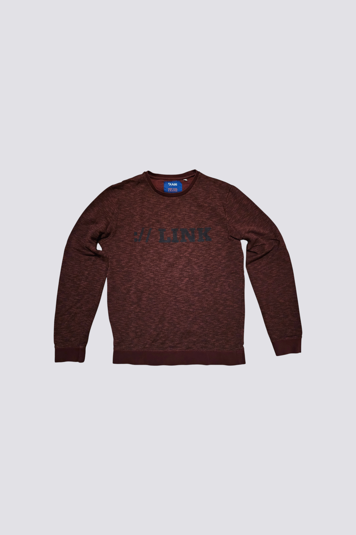 Sweat bordeaux imprimé LINK