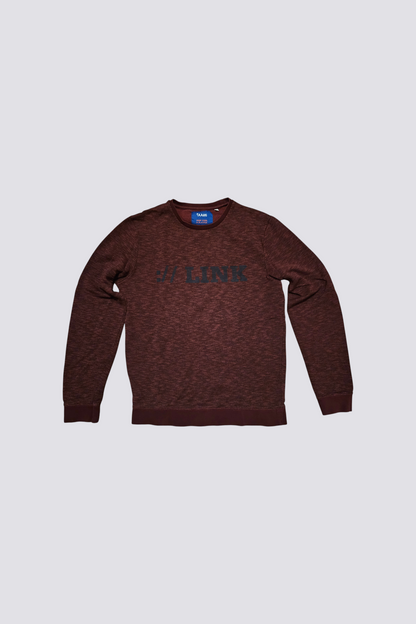 Sweat bordeaux imprimé LINK