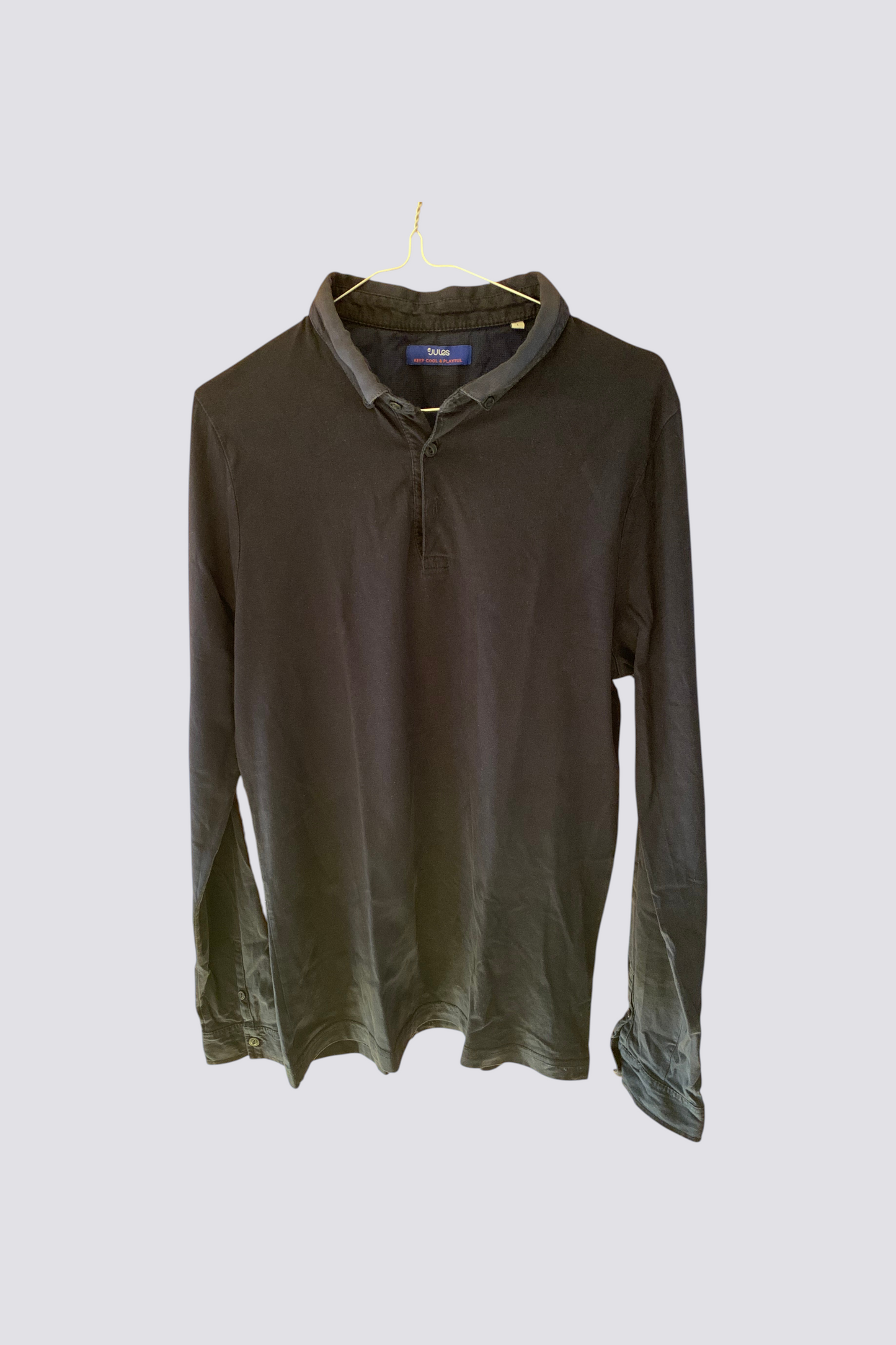 Polo longues manches bleu marine