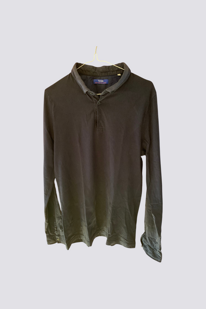 Polo longues manches bleu marine