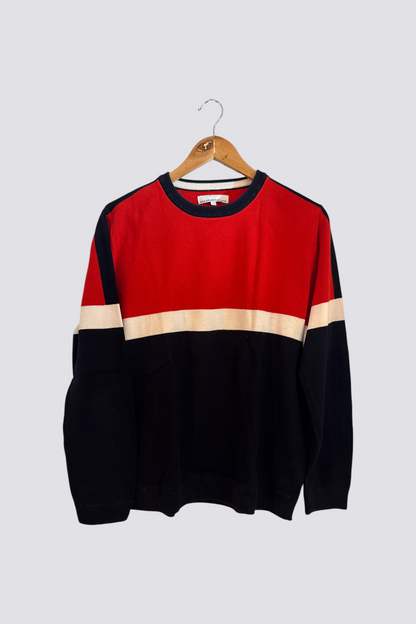 Pull esprit colorblock tricolore