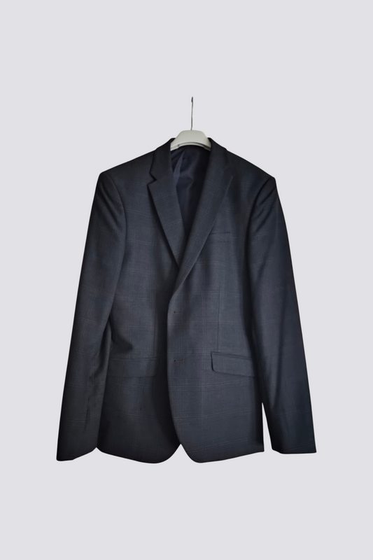 Veste de costume slim a fin  carreaux