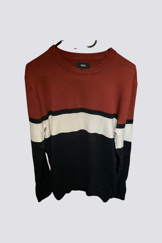 Pull col rond colorblock