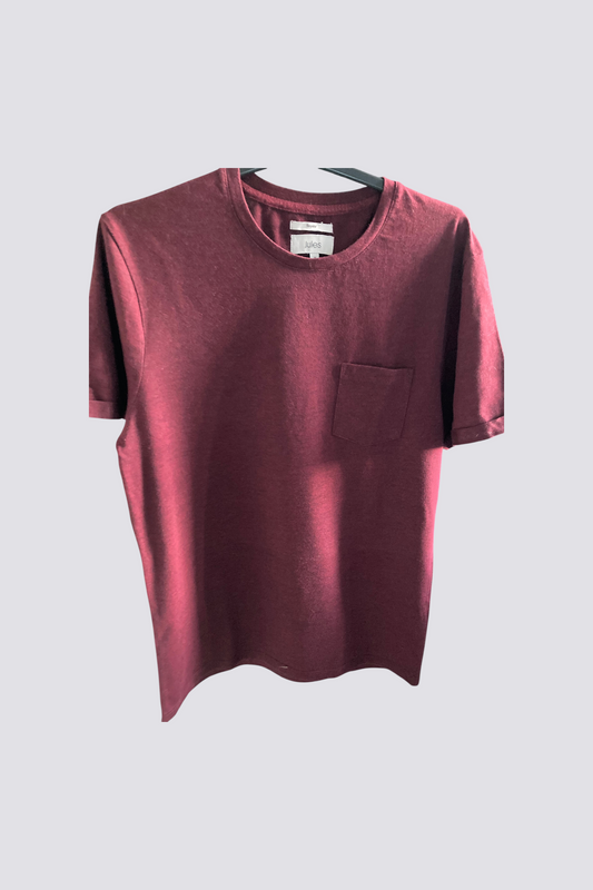 Tee shirt col rond micro rayé