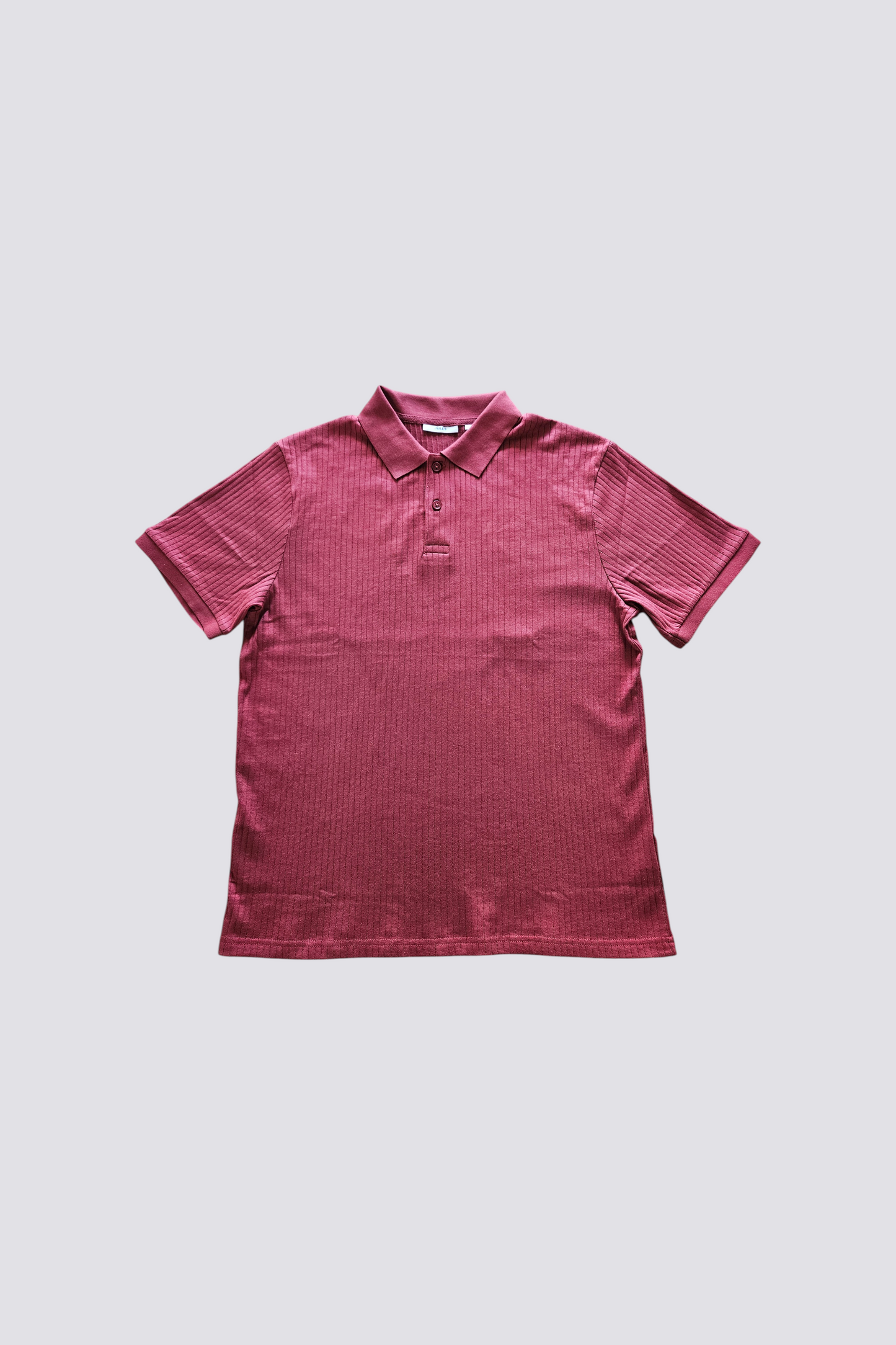 Polo manches courtes texturé - Bordeaux