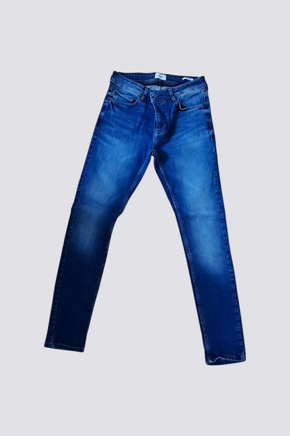 Jean Skinny 4 longueurs bleu lavé