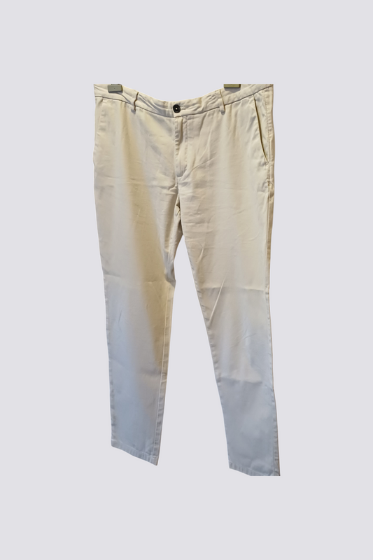pantalon slim beige