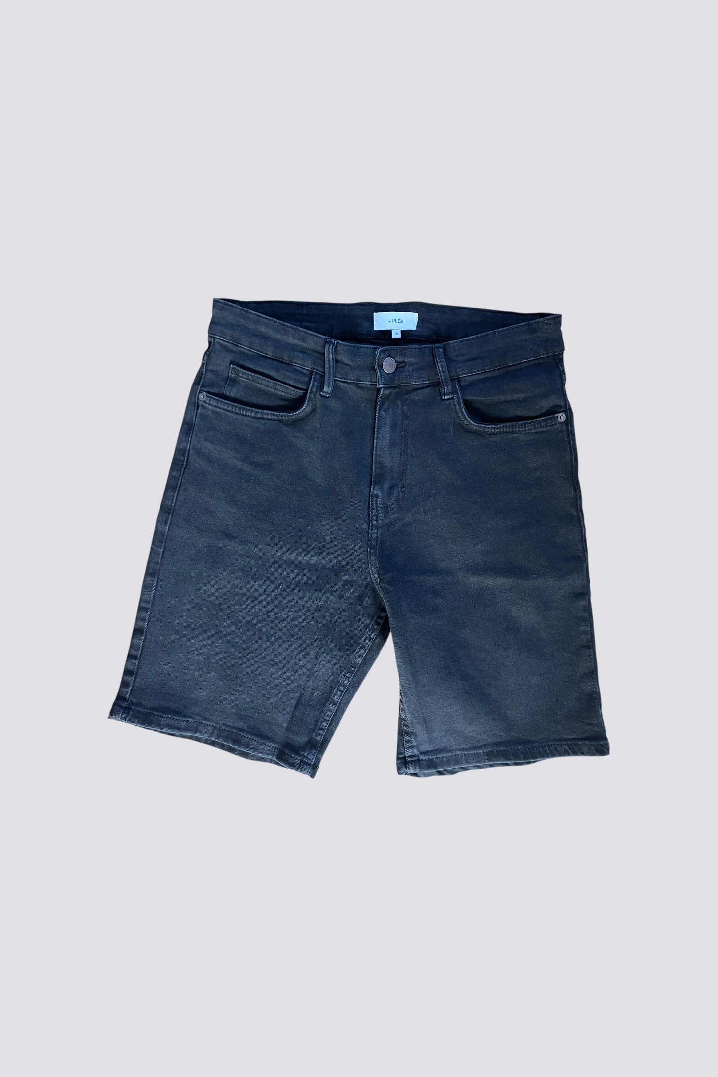 Short en jean Noir