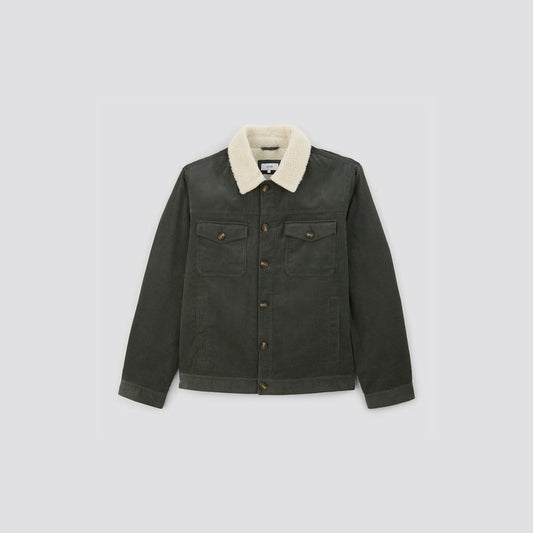Blouson velours col chemise