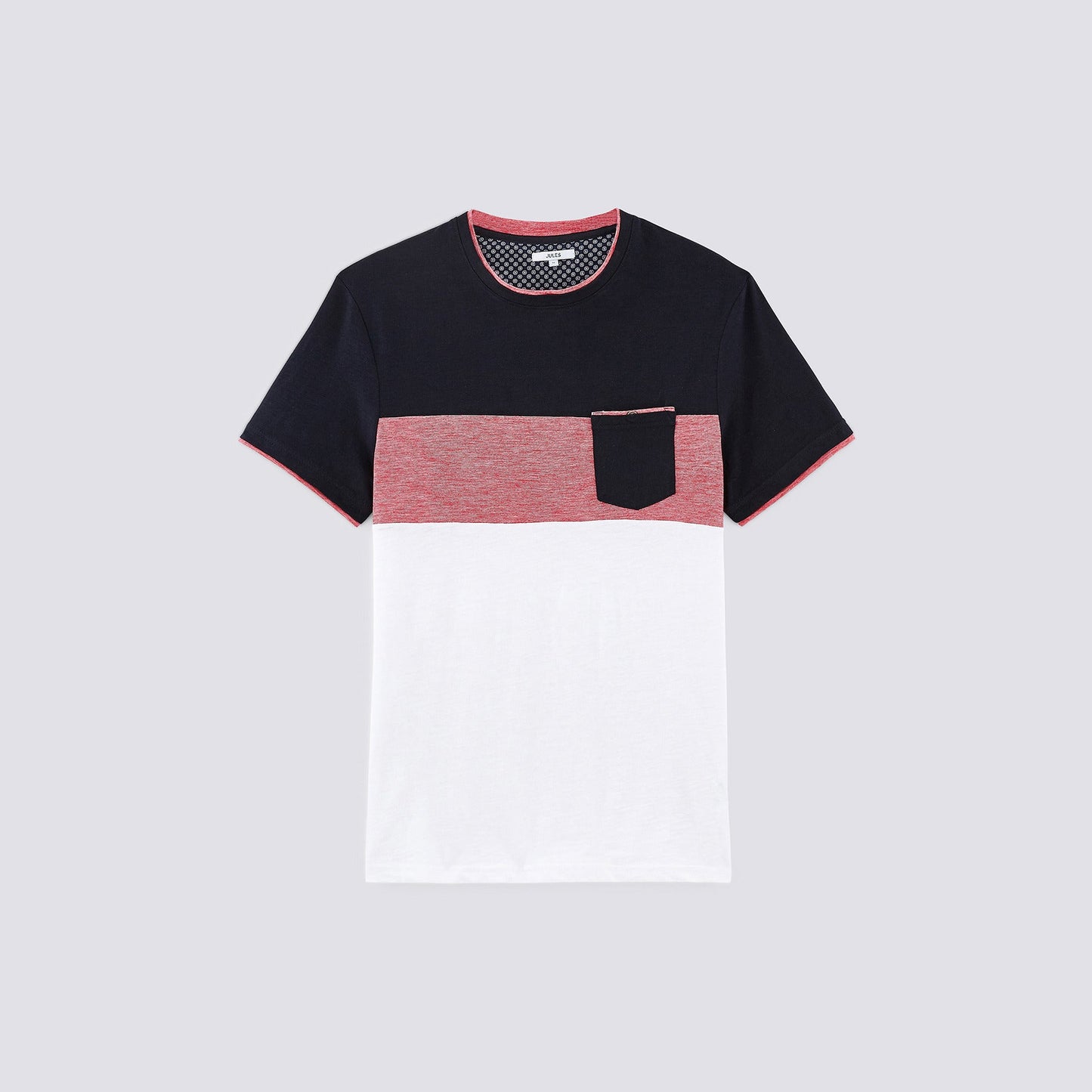 Tee shirt colorblock empiècement poche