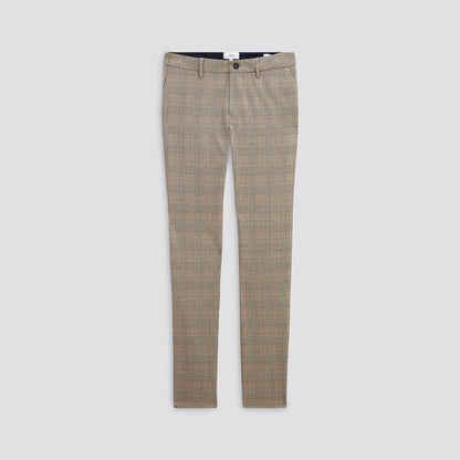 Pantalon slim chino à carreaux prince de Galles