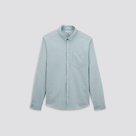 Chemise oxford slim à rayures coton