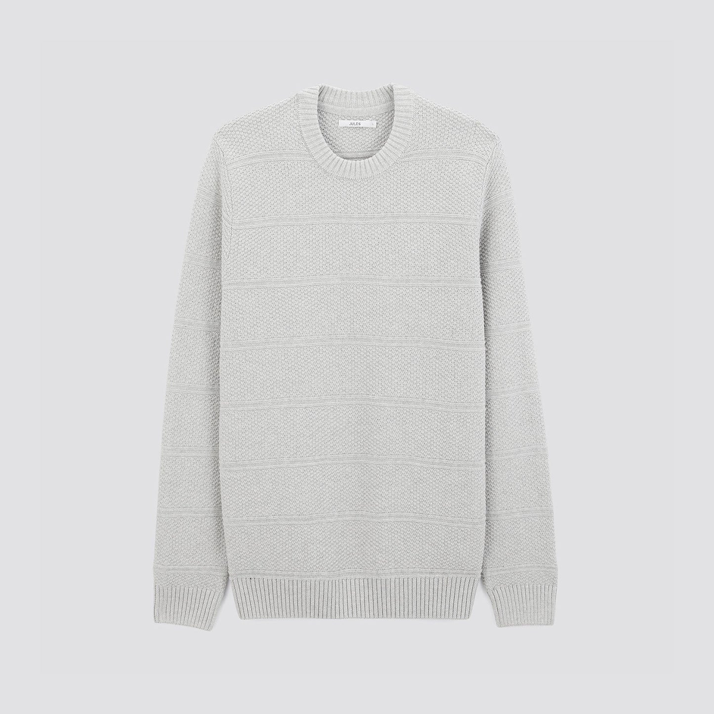 Pull col rond à rayures