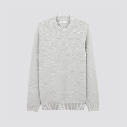 Pull col rond à rayures