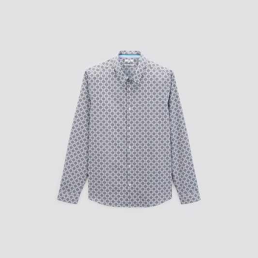 Chemise regular à carreaux coton
