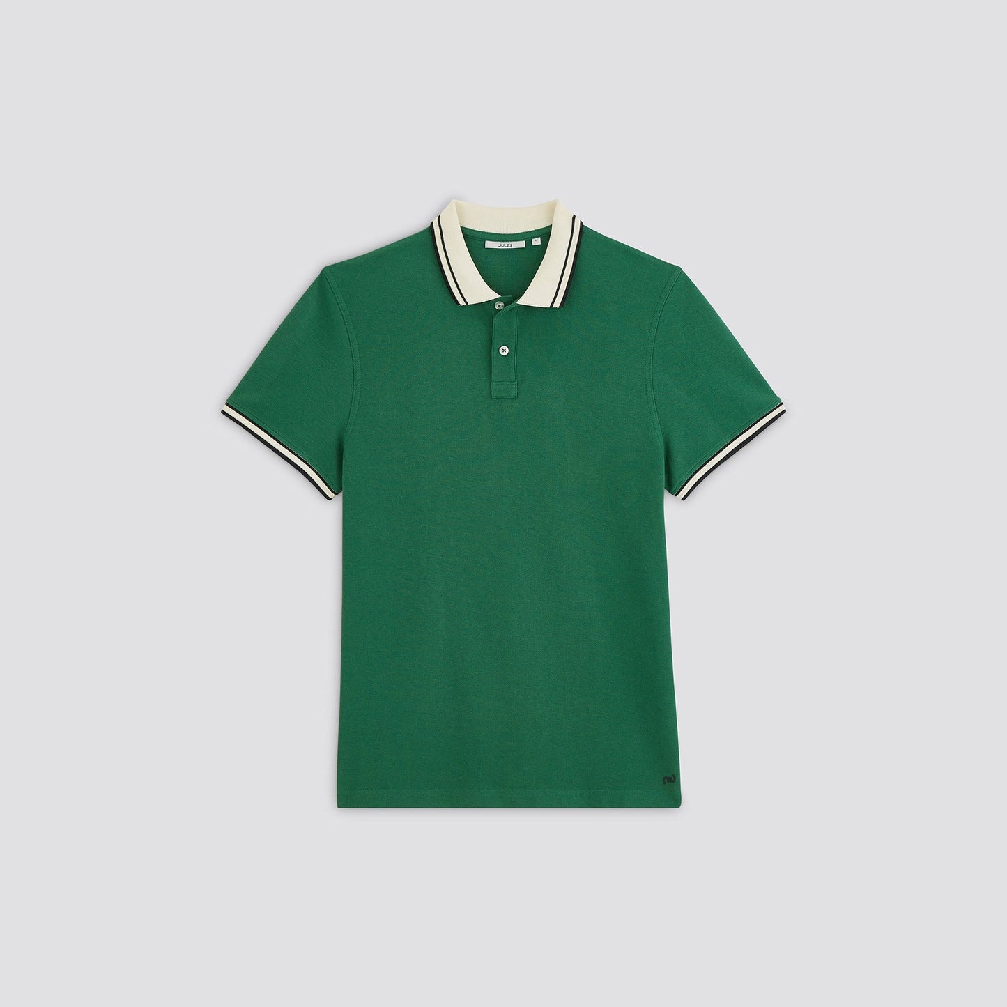 Polo manches courtes pique col contrasté
