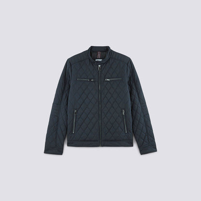 Blouson col montant type biker