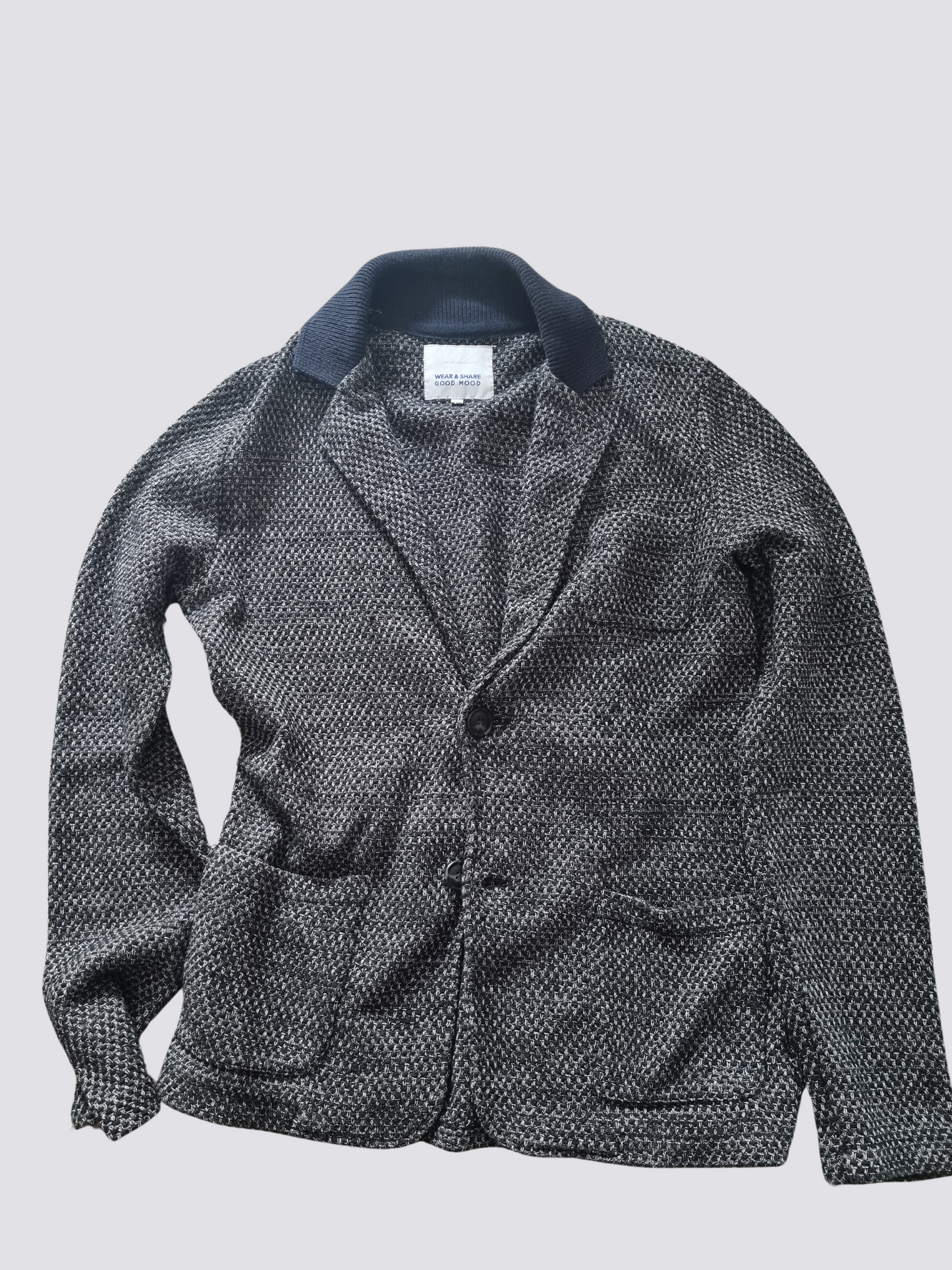 Veste homme maille fantaisie 2 boutons