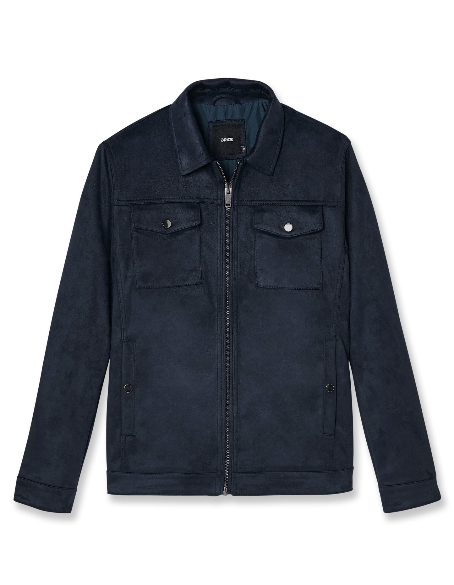 Blouson suédine col chemine