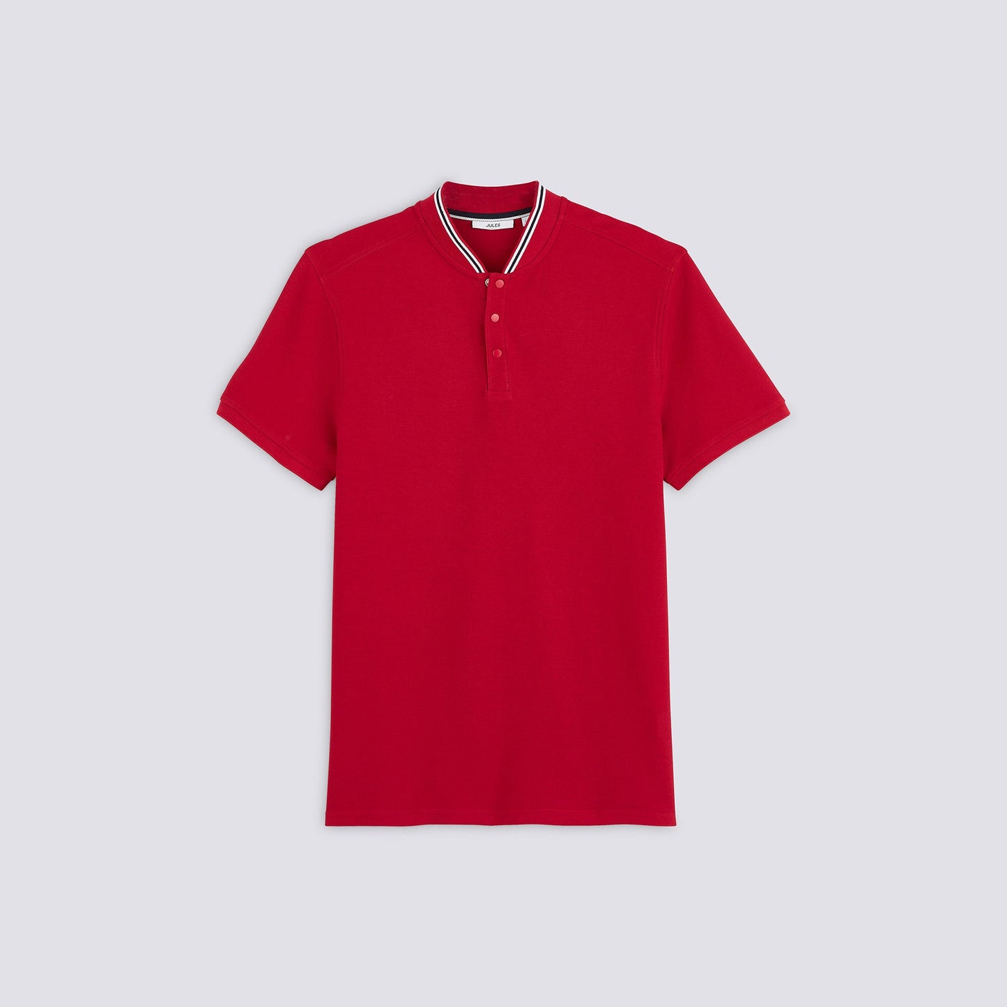 Polo manches courtes piqué et col teddy