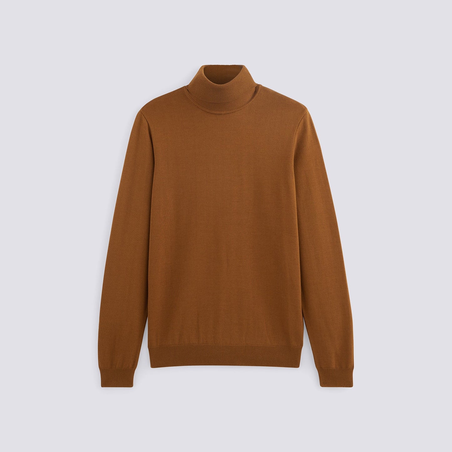 Pull col roulé uni