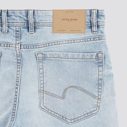 Jean straight en coton et polyester recyclés