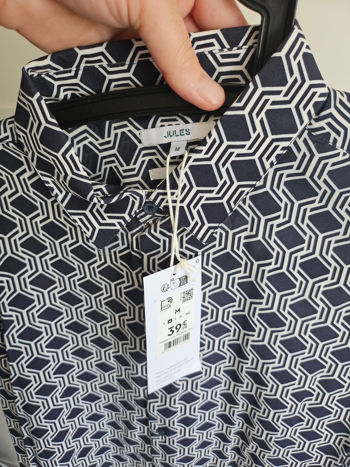 Chemise regular imprimé géométrique viscose Ecovero