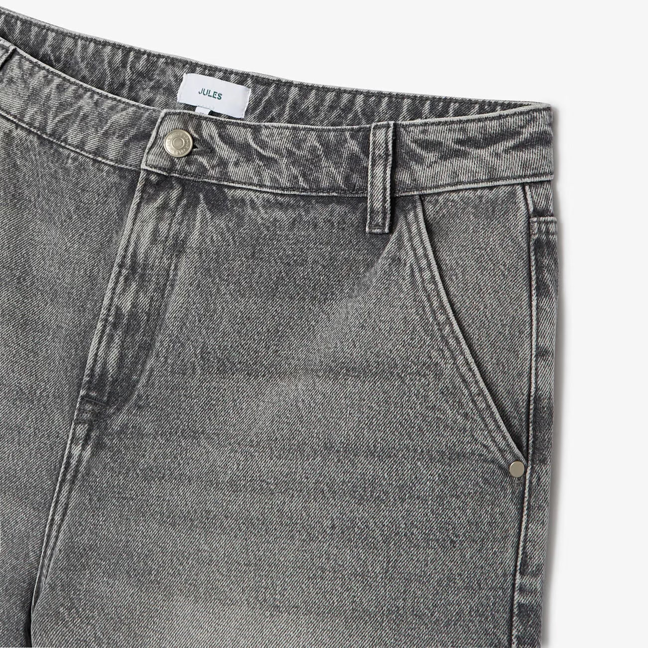 Short baggy en jean - Gris moyen