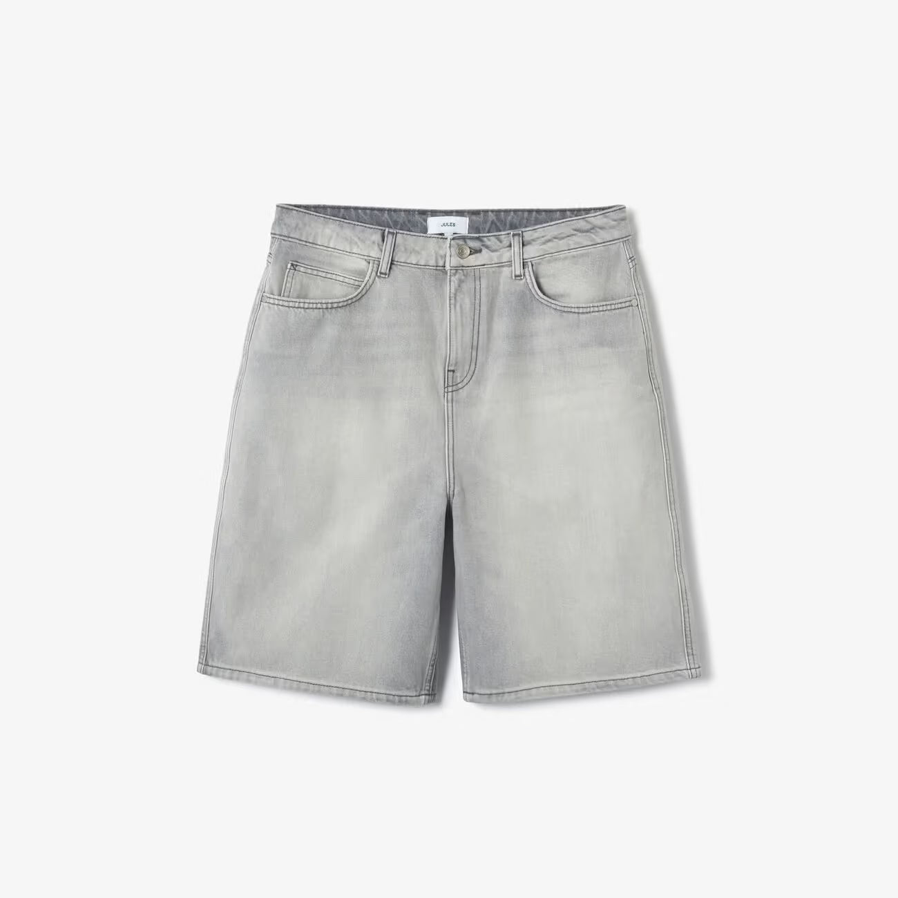 Short en jean long - Gris moyen
