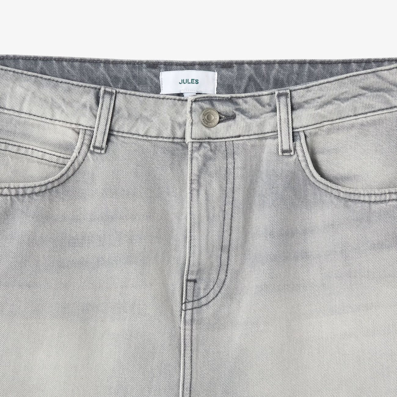 Short en jean long - Gris moyen