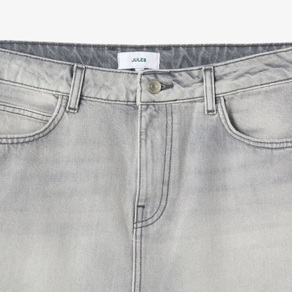 Short en jean long - Gris moyen
