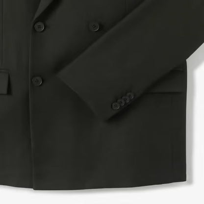 Veste de costume croisée confort - Noir